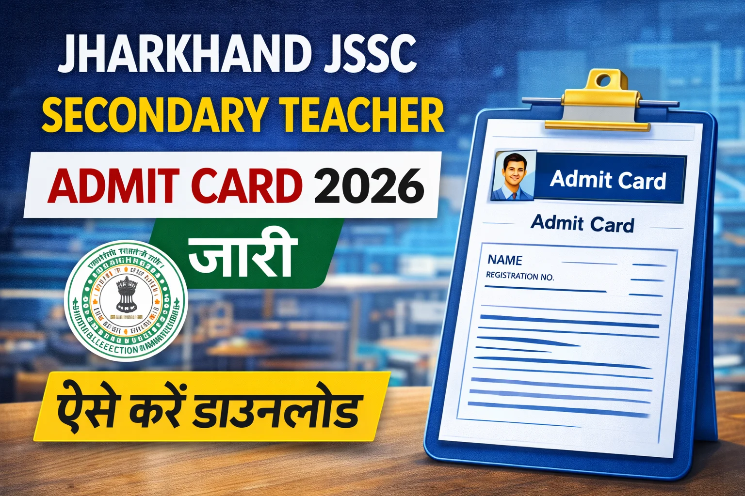 Jharkhand JSSC Secondary Teacher Admit Card 2026