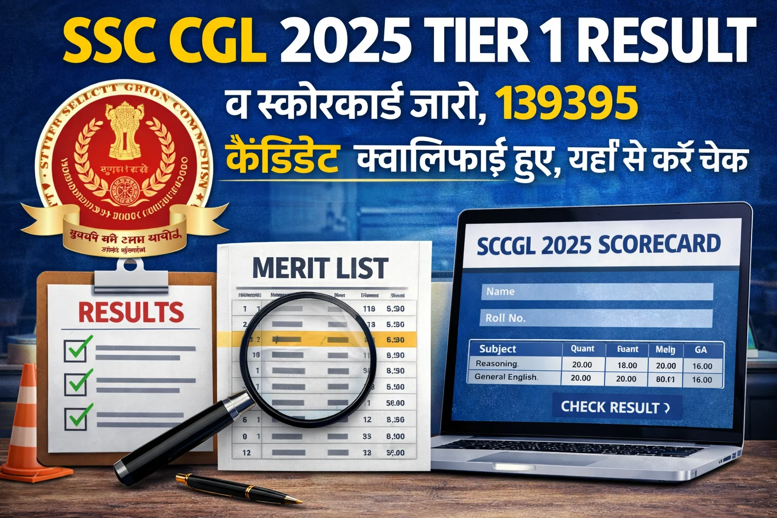 SSC CGL 2025 Tier 1 Result