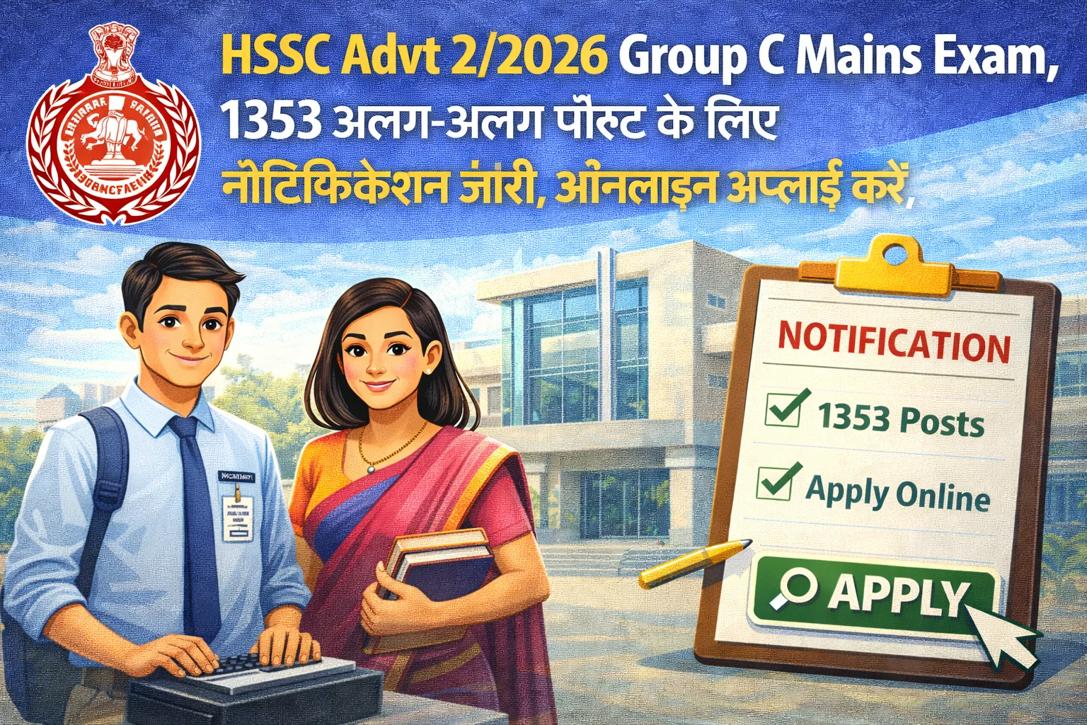 HSSC Advt 22026 Group C Mains Exam