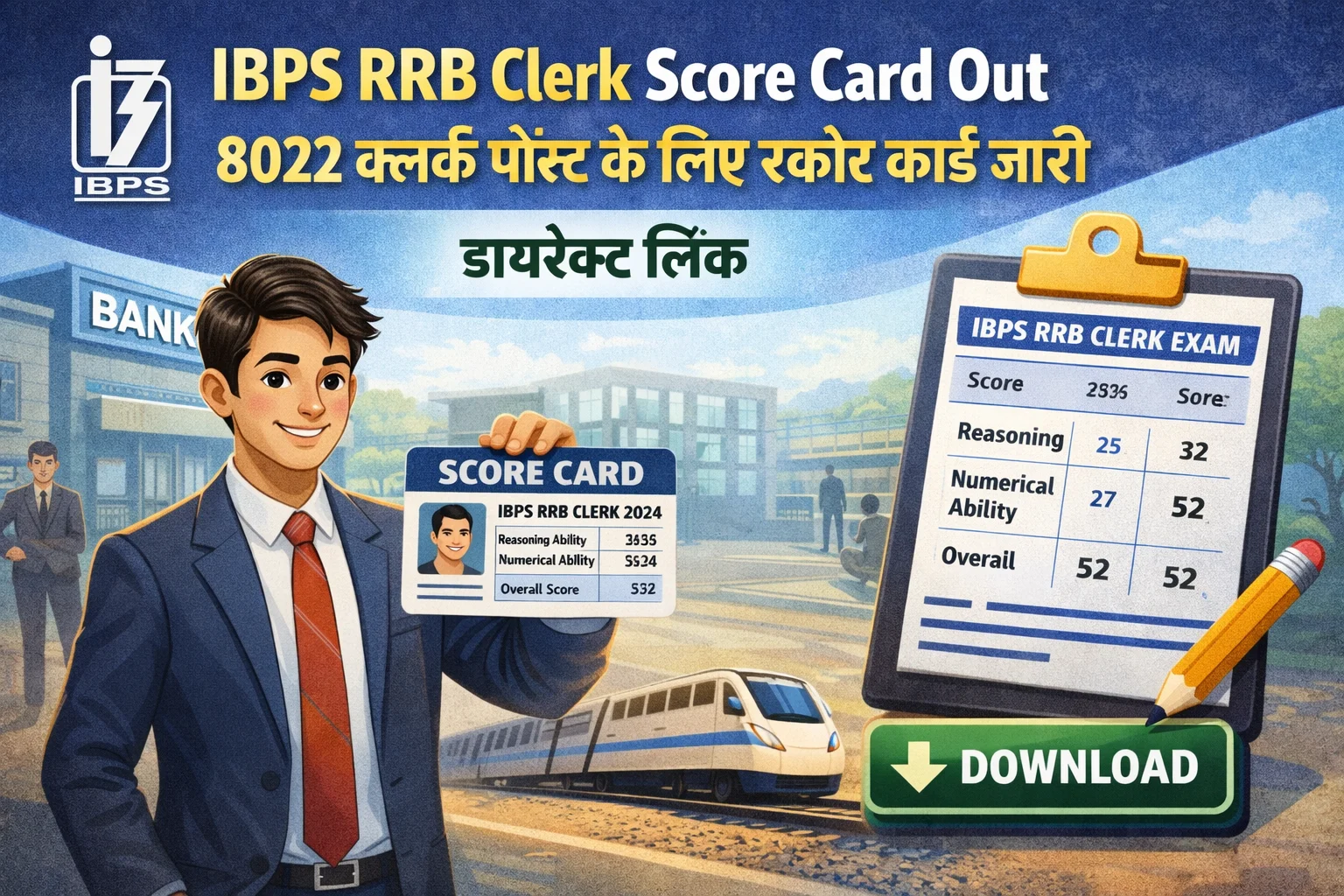 IBPS RRB Clerk Score Card Out