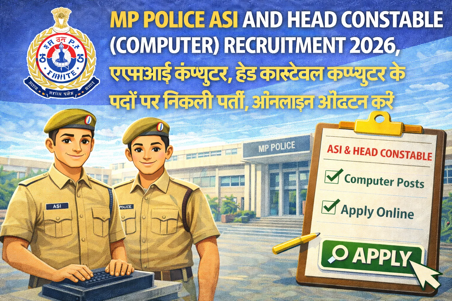 MP Police ASI and Head Constable (Computer) Recruitment 2026