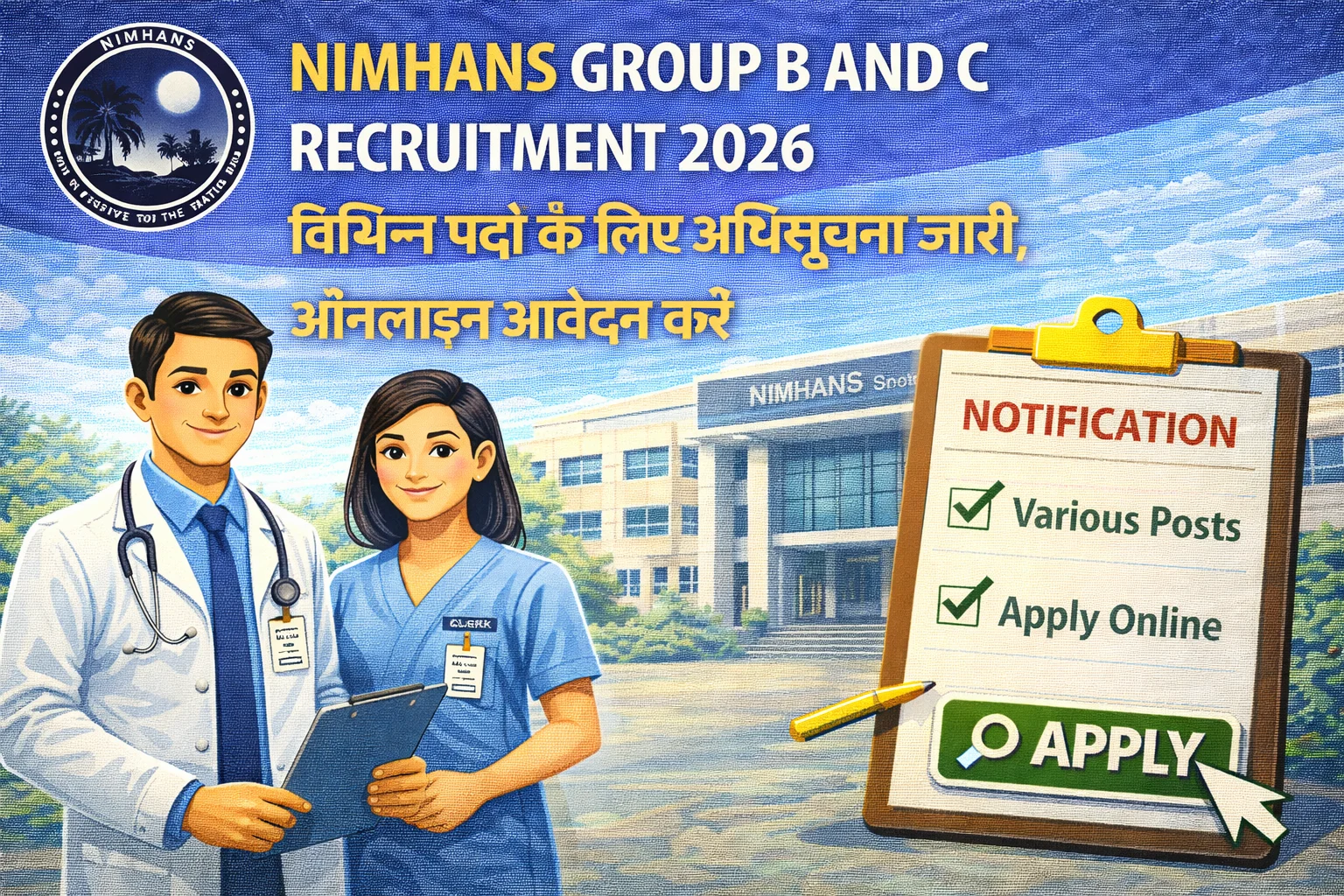 NIMHANS Group B and C Recruitment 2026