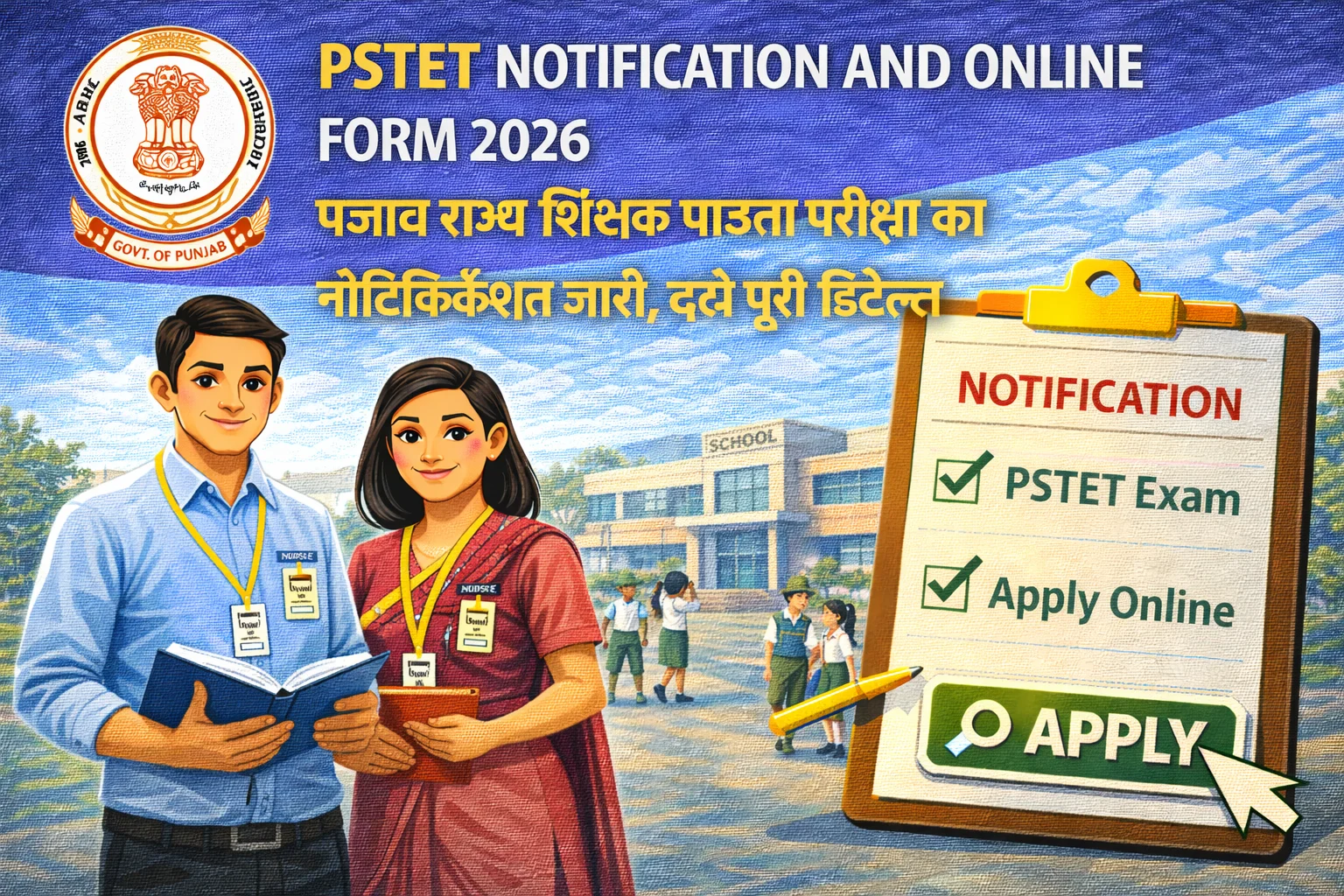 PSTET Notification and Online Form 2026
