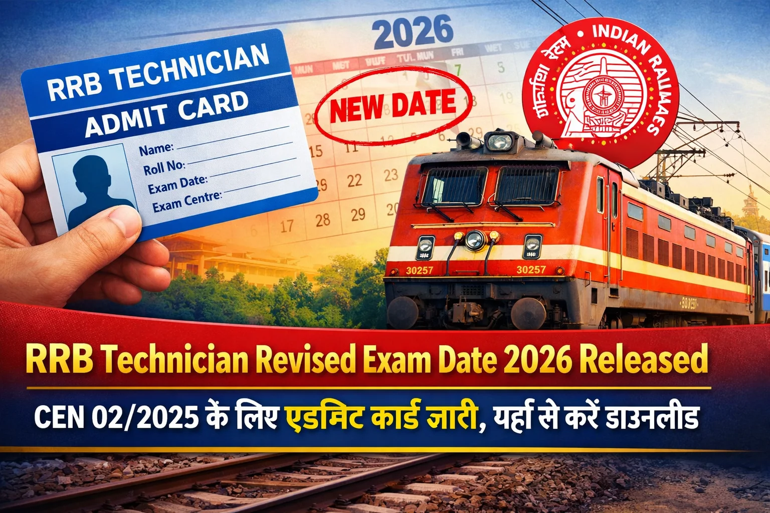 RRB Technician Revised Exam Date 2026 Released