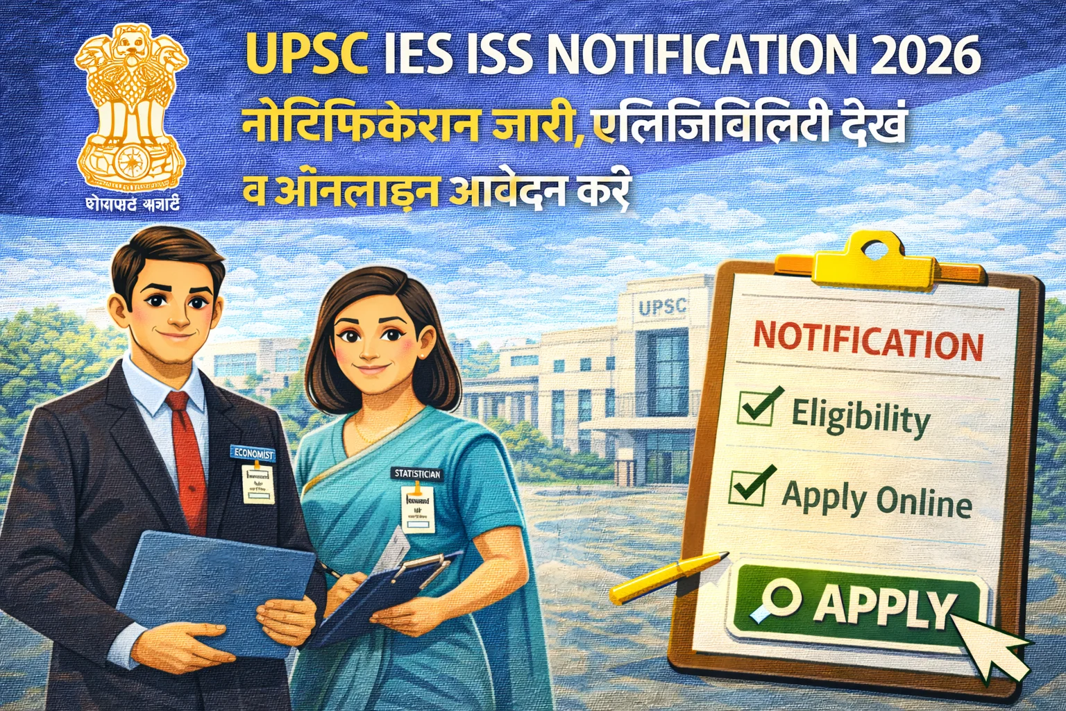 UPSC IES ISS NOTIFICATION 2026
